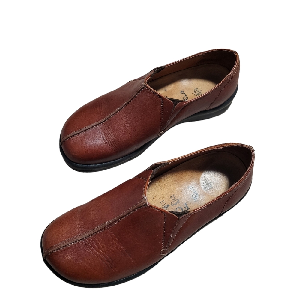 Birkenstock Brown Leather Slip-On Loafers